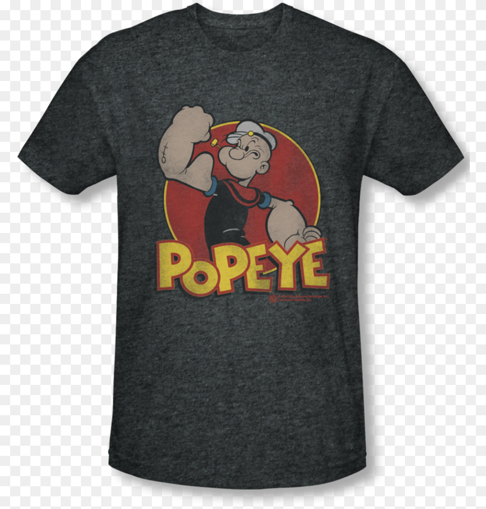 Popeye Retro Ring Zaztee Popeye Retro Ring Adult Tee, Clothing, T-shirt, Shirt, Baby Png Image