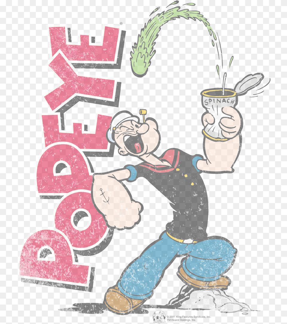 Popeye Spinach Power Youth Hoodie Cartoon Drinking Red Bull, Book, Comics, Publication, First Aid Free Png Download