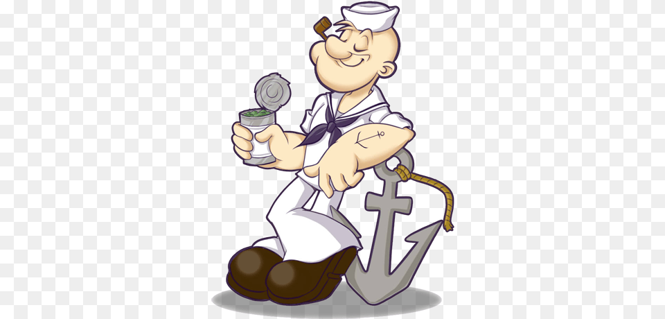 Popeye The Sailor By Fannochka Popeye The Sailor Man In White Uniform, Electronics, Hardware, Nature, Outdoors Free Png Download