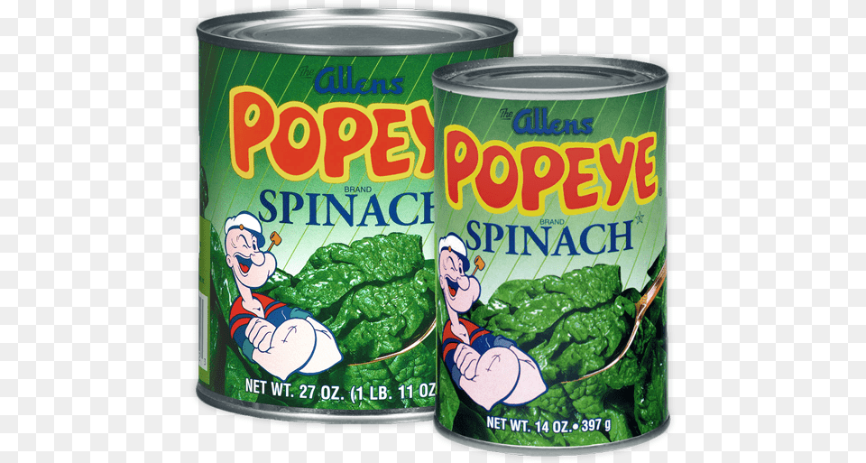 Popeyes Spinach Spinach, Aluminium, Can, Canned Goods, Food Free Png