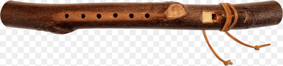 Poplar Branch Flute With Juniper Fetish Strap, Musical Instrument, Gun, Weapon Png