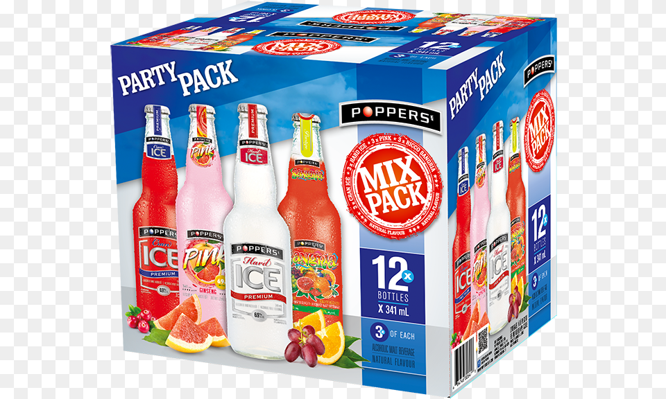 Poppers Party Pack Party, Food, Ketchup, Alcohol, Beer Free Png Download