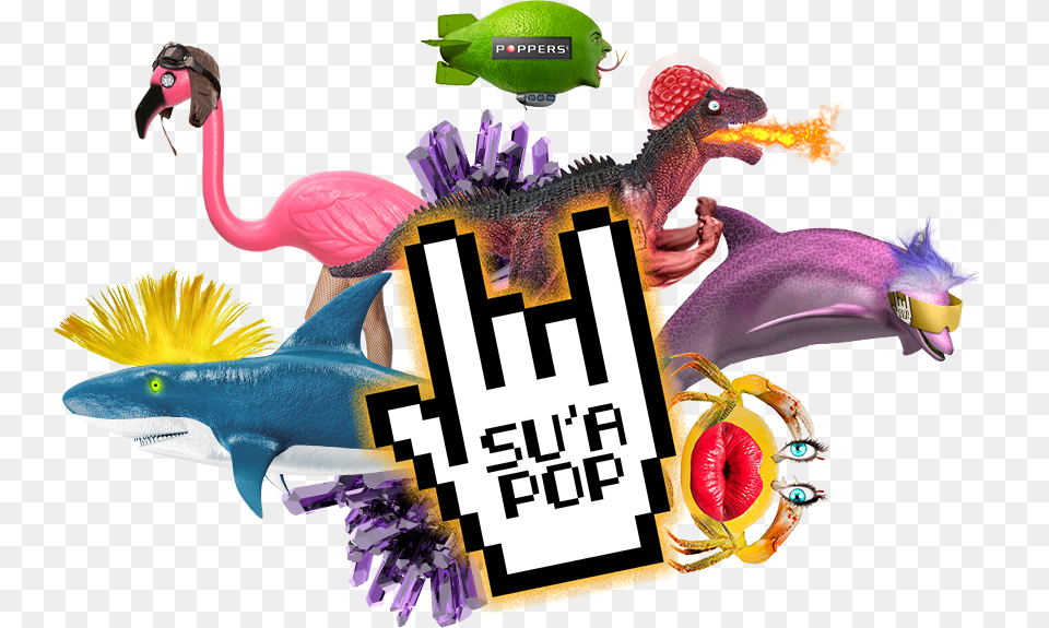 Poppers Sua Pop, Animal, Dinosaur, Reptile, Fish Free Png