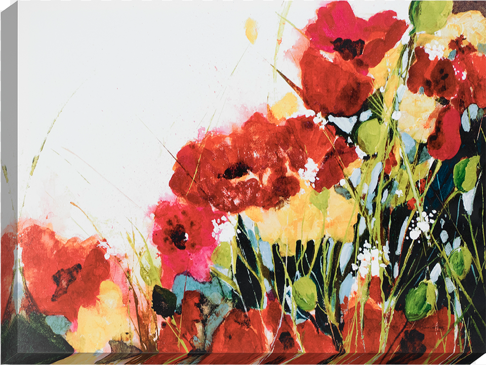 Poppies Gallery Wrap Jan Griggs Canvas Art Prints Poppies And Flowers, Modern Art, Painting, Flower, Plant Free Transparent Png