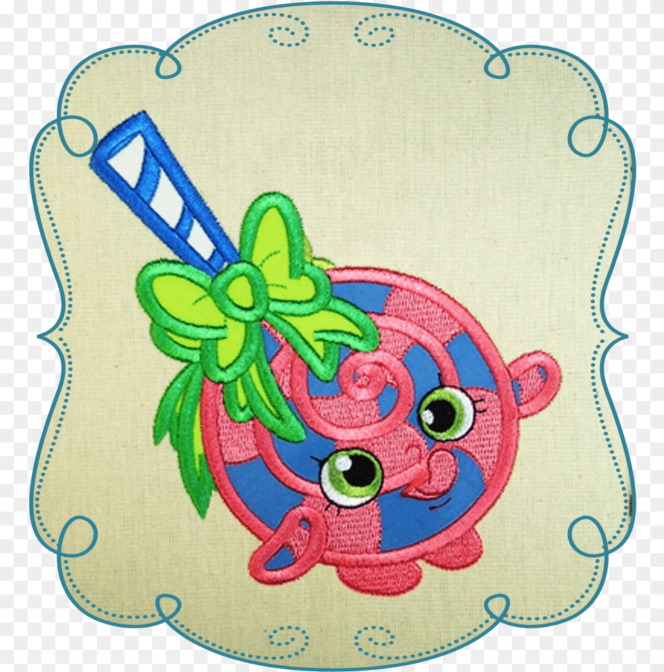 Poppin Lolly Cartoon Hand Embroidery Designs, Applique, Pattern, Stitch, Art Png Image