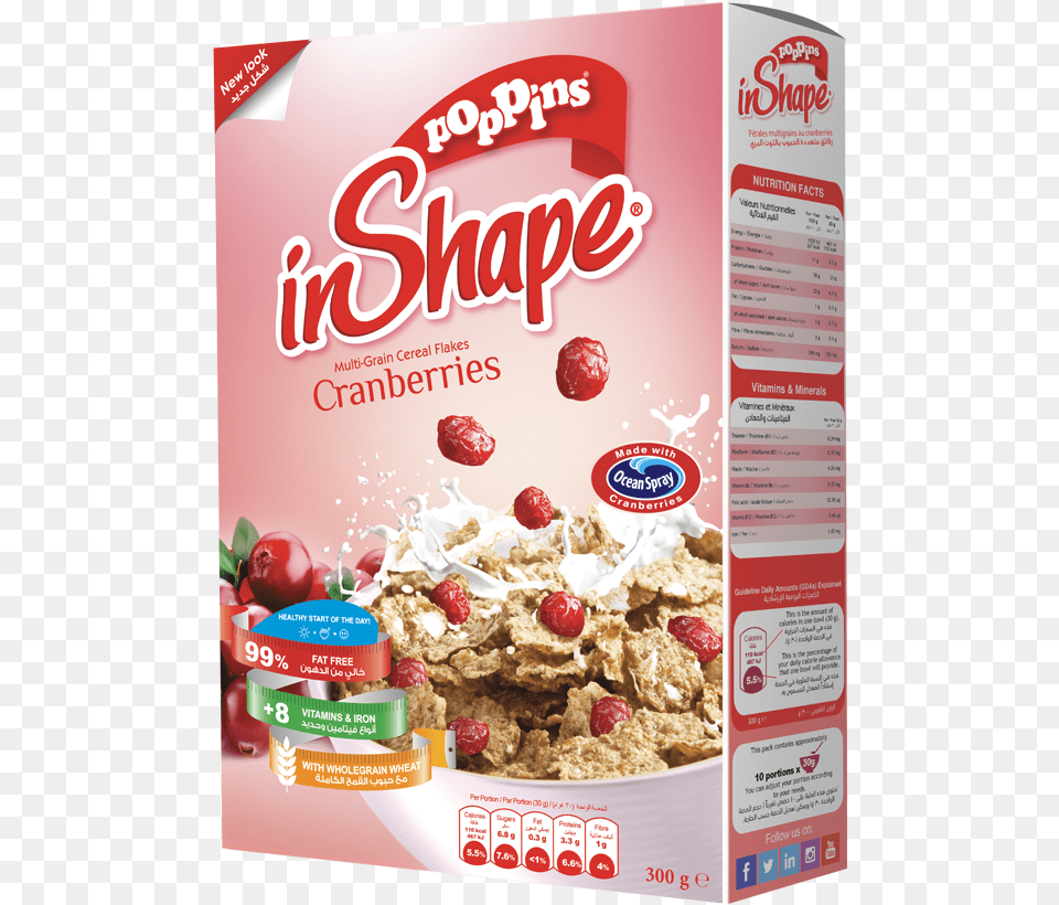 Poppins In Shape Cereal, Food, Tape, Advertisement, Produce Free Png