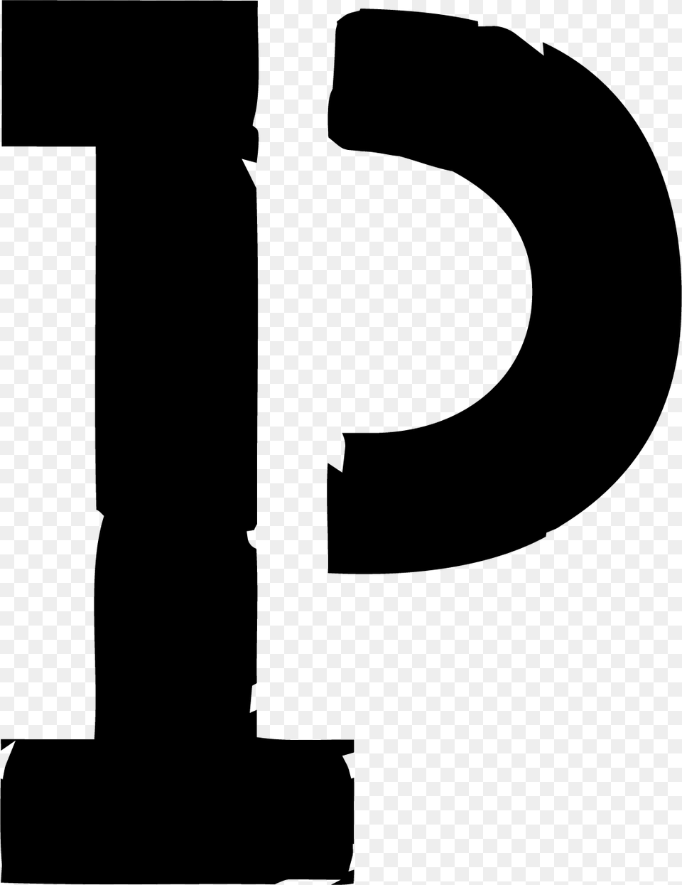 Poppo S Logo Alternate P, Stencil, Silhouette, Symbol, Text Free Png