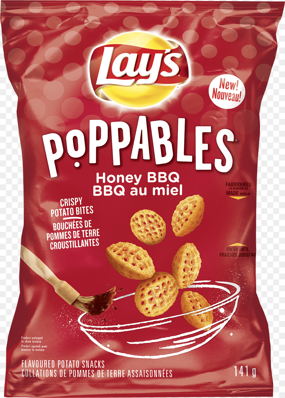 Popppables Honey Bbq Potato Snacks Lay39s Original Wavy Potato Chips, Food, Snack, Sweets, Bread Png Image