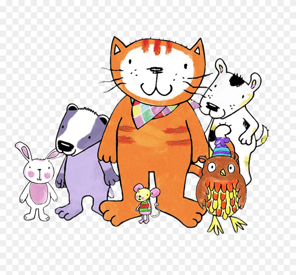 Poppy Cat And Friends, Animal, Mammal, Wildlife, Cartoon Png