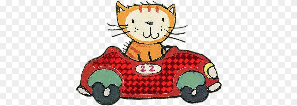 Poppy Cat In A Car Zoom Zoom Poppy Cat Book, Grass, Plant, Toy Free Png Download