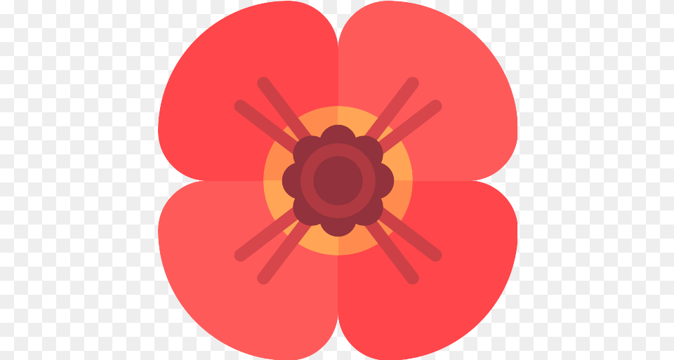 Poppy Icon Icon, Anemone, Anther, Flower, Petal Png Image