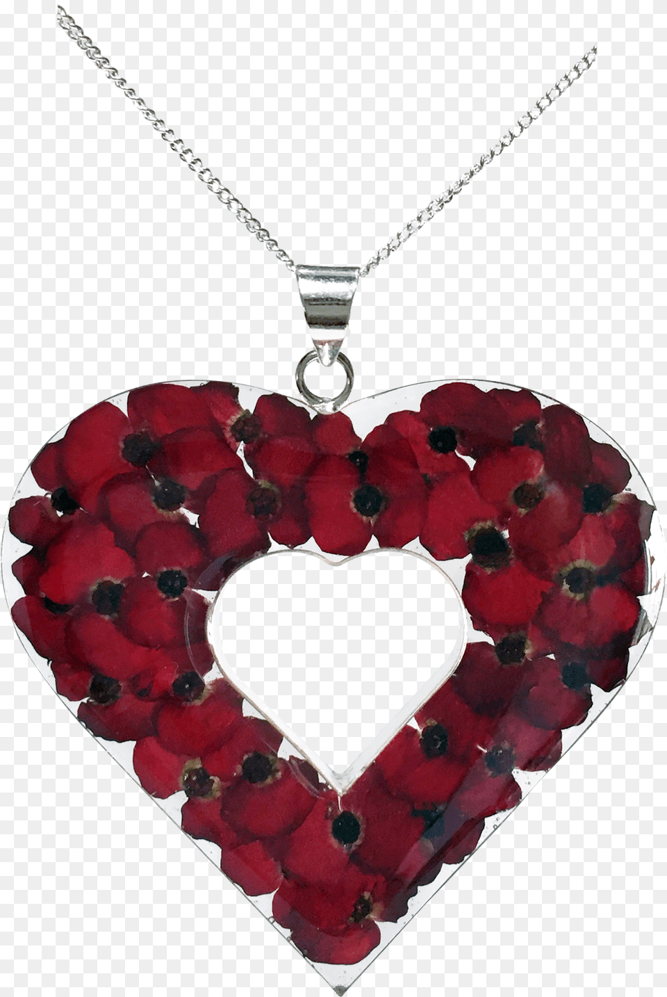 Poppy Necklace Double Heart Sterling Silver Poppy Necklace Double Heart Sterling Silver, Accessories, Jewelry, Pendant, Gemstone Png