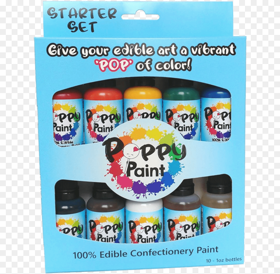 Poppy Paint Starter Set, Paint Container, Can, Tin Png Image