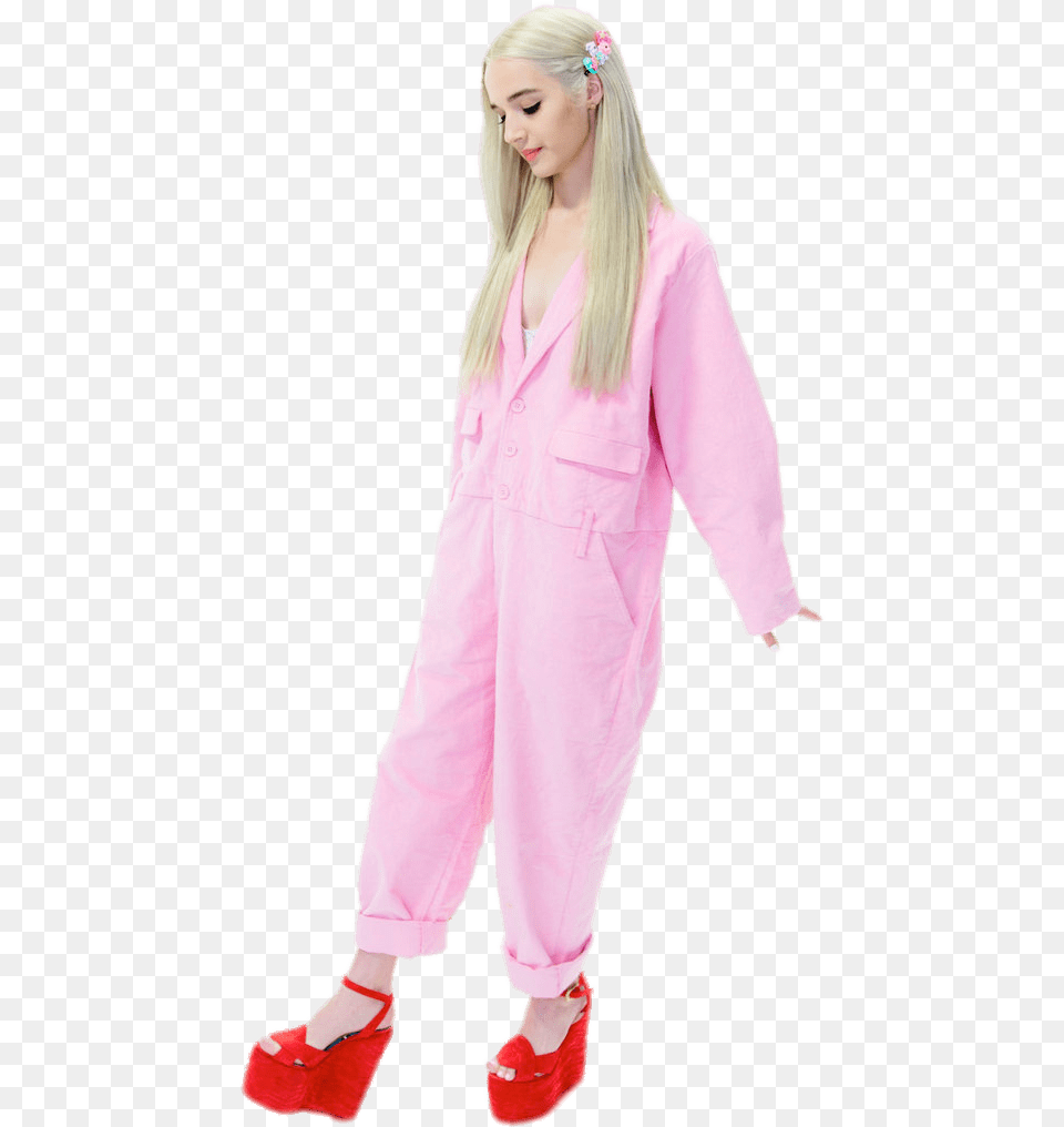 Poppy Pink Onesie Adored Poppy, Clothing, Coat, Adult, Person Free Transparent Png
