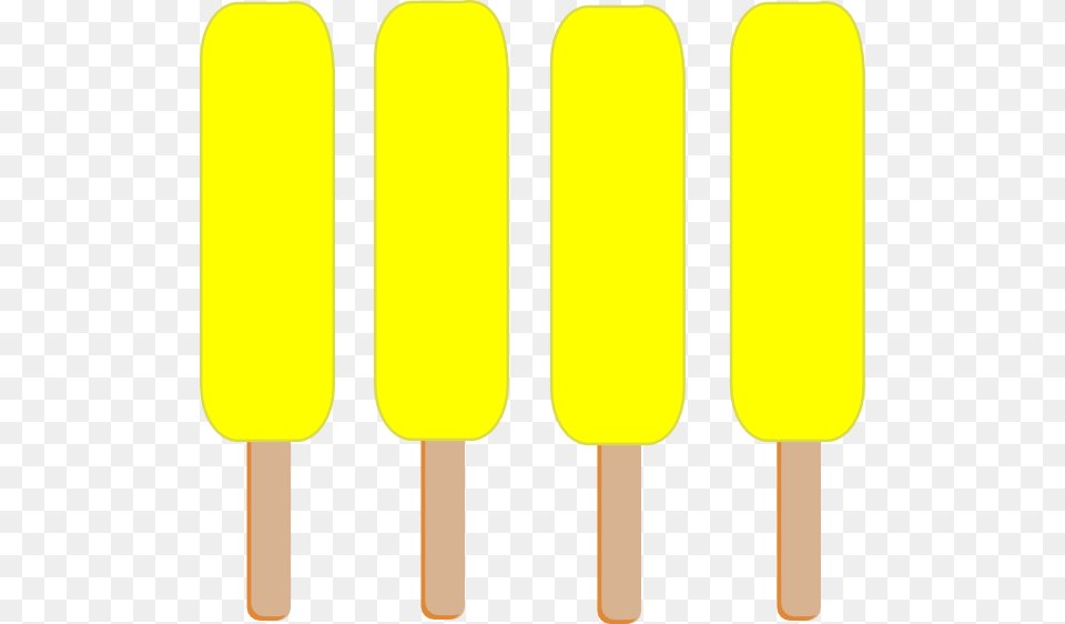 Popsicle Clipart Yellow Clip Art, Food, Ice Pop, Cream, Dessert Free Png Download