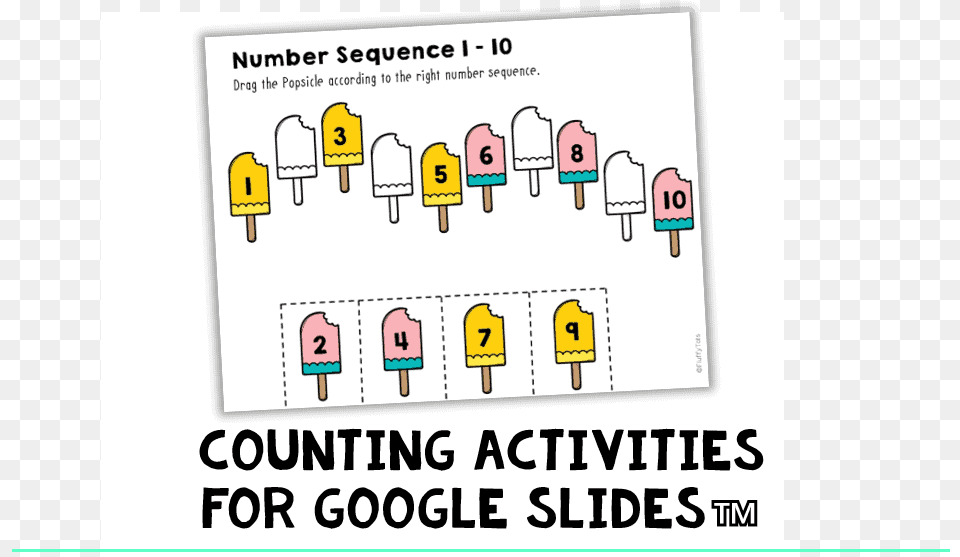 Popsicle Counting Activities For Google Slides Free Free Google Slides Activities, Electronics Png Image