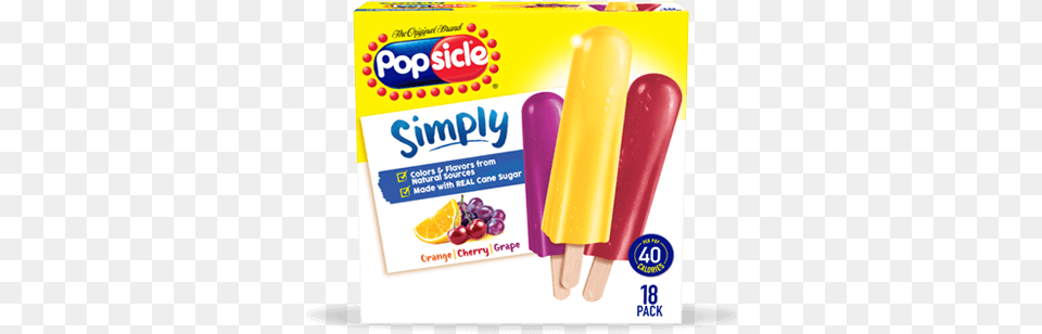Popsicle Simply Ice Pops Orange Cherry U0026 Grape Simply Popsicle, Food, Ice Pop Free Transparent Png