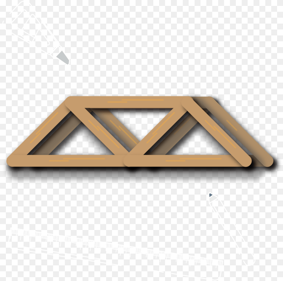 Popsicle Stick Bridge Transparent, Triangle, Accessories, Diamond, Gemstone Png Image