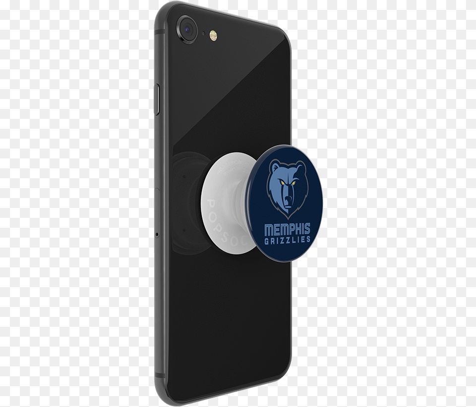 Popsockets Memphis Grizzlies Logo Phone Grip In Off White Smartphone, Electronics, Mobile Phone Png Image