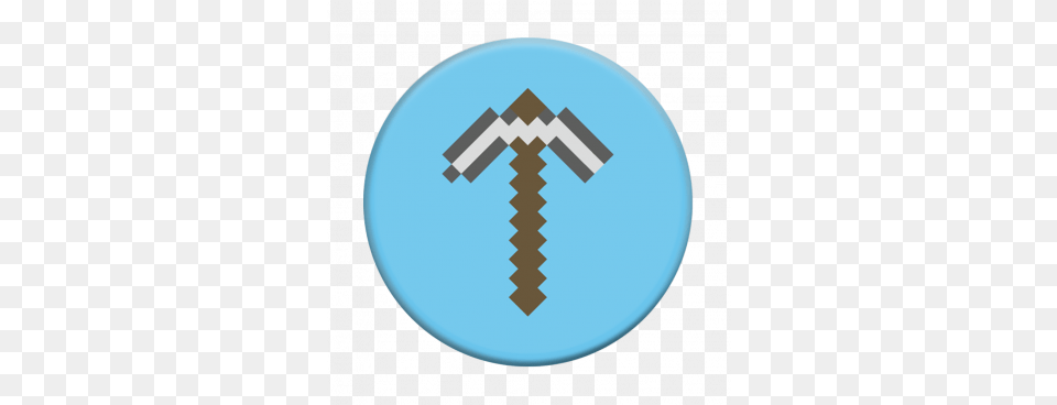 Popsockets Minecraft Pick Axetitle Popsockets Minecraft Minecraft Popsocket, Cross, Symbol, Disk, Weapon Free Png Download