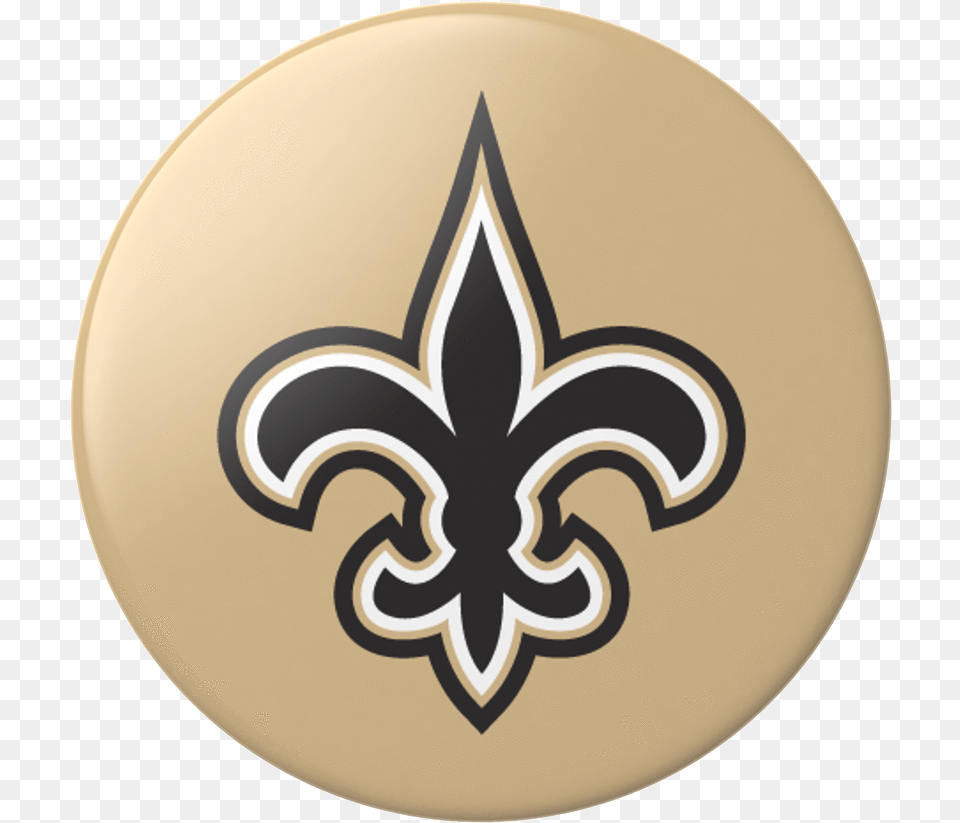Popsockets New Orleans Saints Helmet Phone Grip In Black New Orleans Saints Game Day, Plate, Emblem, Symbol, Logo Free Transparent Png