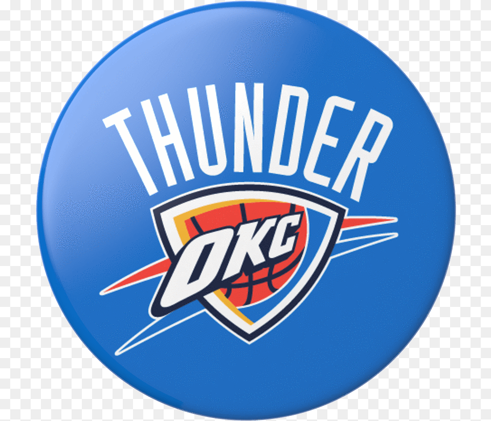 Popsockets Okc Thunder Phone Grip In Black Oklahoma City Thunder, Badge, Logo, Symbol, Emblem Free Transparent Png