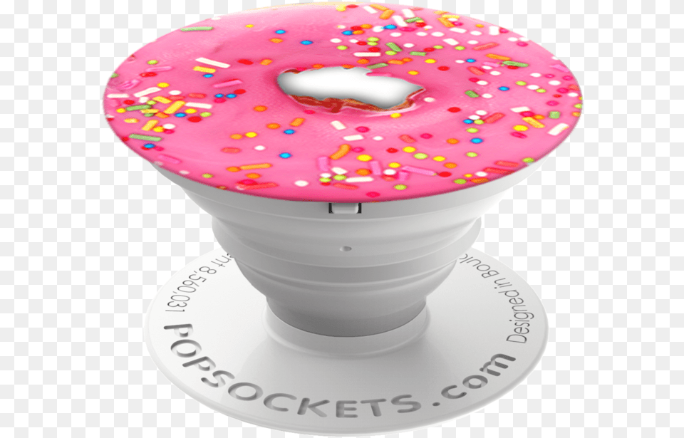 Popsockets Pink Donut Food Popsockets, Birthday Cake, Cake, Cream, Dessert Png Image