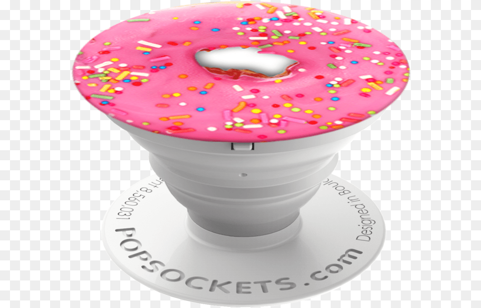 Popsockets Pink Donut Pop Socket Pink Donut, Birthday Cake, Cake, Cream, Dessert Png Image