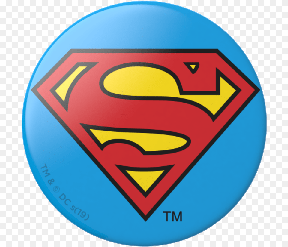 Popsockets Popgrip Superman Icon Swappable Phone Grip In Superman Symbol, Logo, Badge, Disk Free Png Download