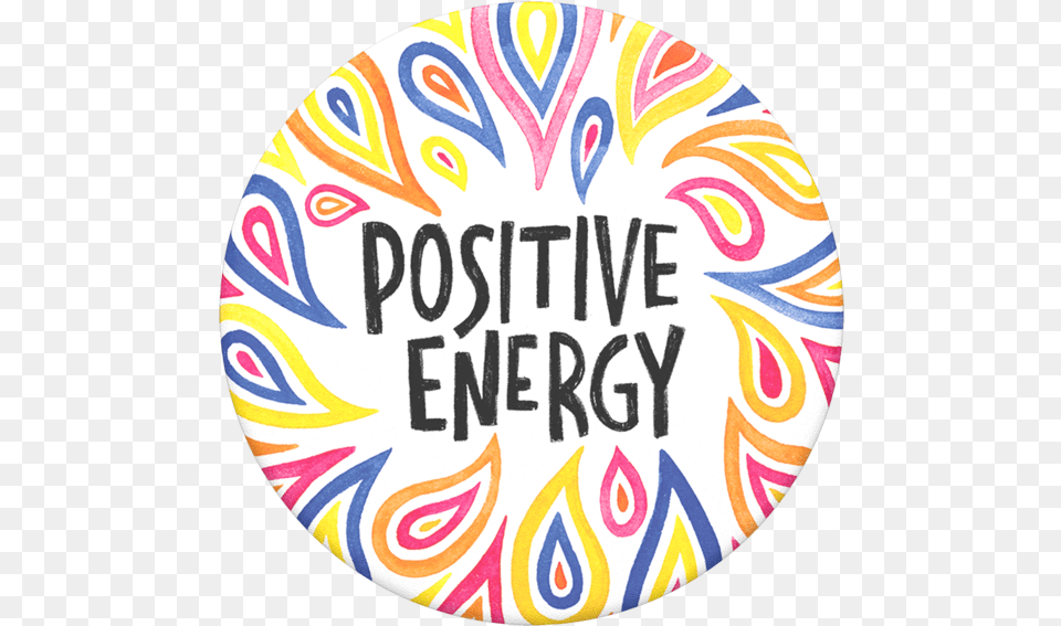 Popsockets Positive Energy Swappable Designdata Positive Energy Popsocket, Pattern, Tape, Text Free Png