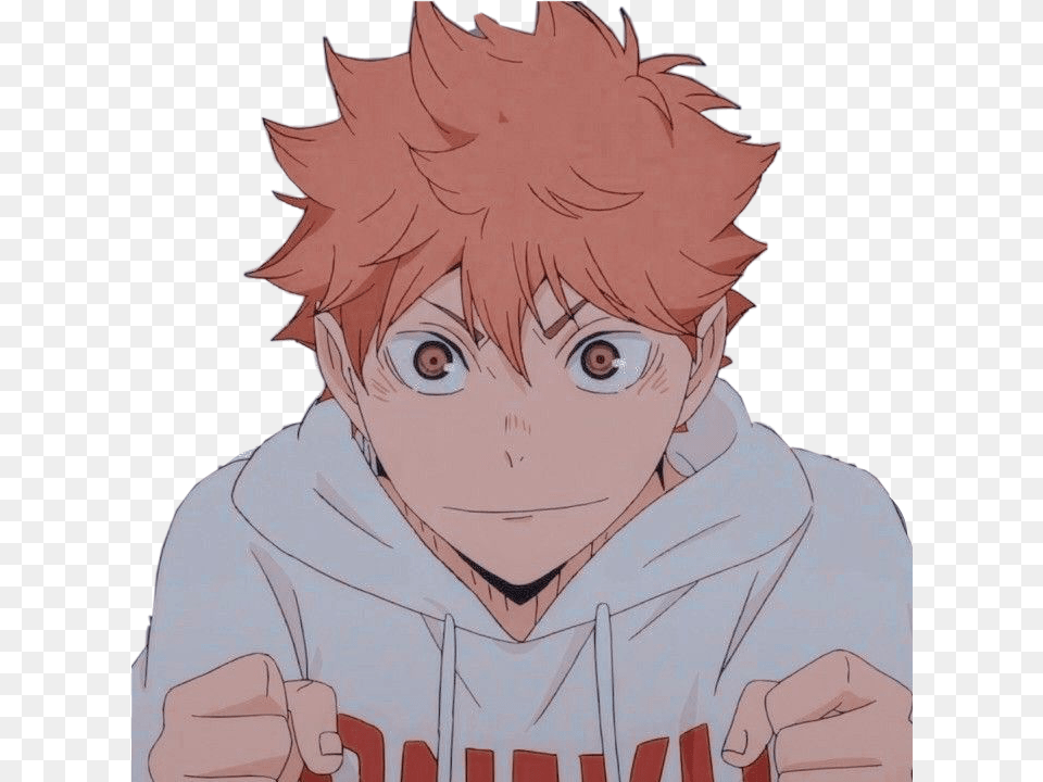 Popular And Trending Animeboy Stickers Anime Character Gesicht Haikyuu Hinata, Baby, Person, Face, Head Png