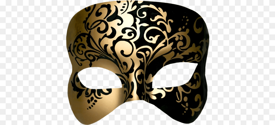 Popular And Trending Anonymous Mask Stickers Gold And Black Masquerade Mask Free Transparent Png