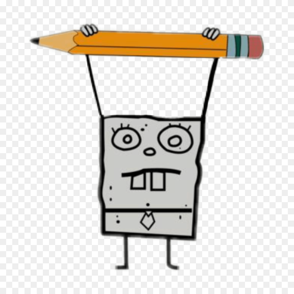 Popular And Trending Doodlebob Stickers, Pencil Free Png Download