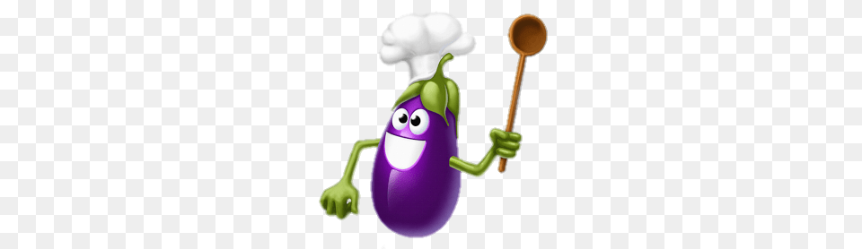 Popular And Trending Eggplant Stickers, Cutlery, Spoon, Produce, Food Free Png