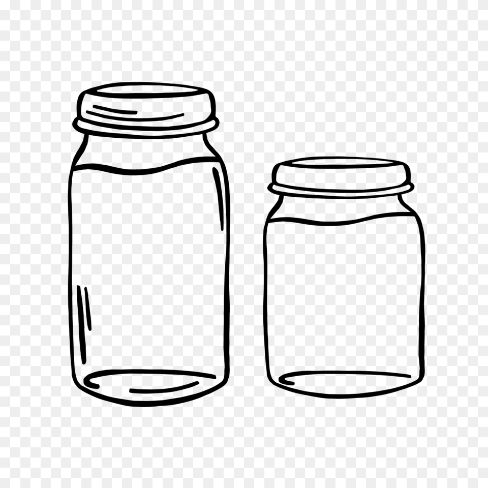 Popular And Trending Jars Stickers, Gray Png Image