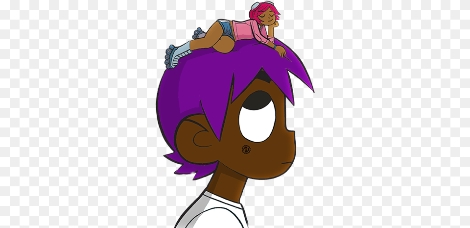 Popular And Trending Liluzi Stickers, Book, Comics, Publication, Purple Png Image