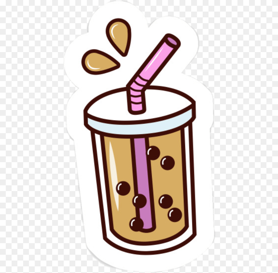 Popular And Trending Milktea Stickers, Cup, Beverage, Milk, Ammunition Png Image