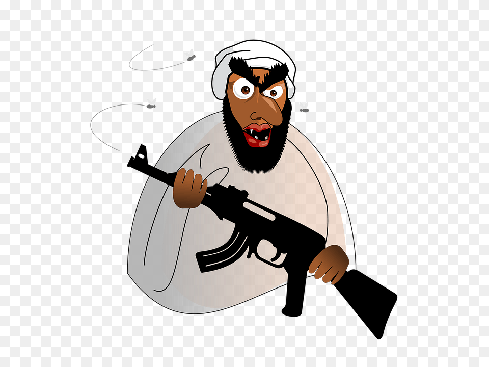 Popular And Trending Terrorist Stickers, Weapon, Firearm, Person, Man Free Transparent Png