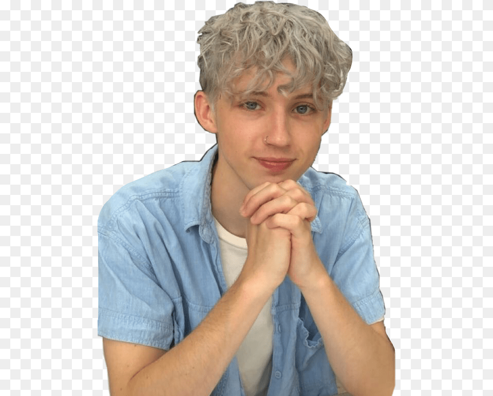 Popular And Trending Troye Sivan Stickers On Picsart Troye Sivan, Blonde, Portrait, Face, Hair Free Transparent Png