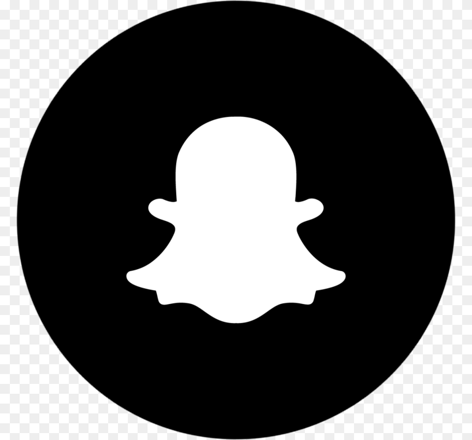 Popular Circle Logo Logodix Snapchat Logo Black And White, Silhouette, Face, Head, Person Png Image