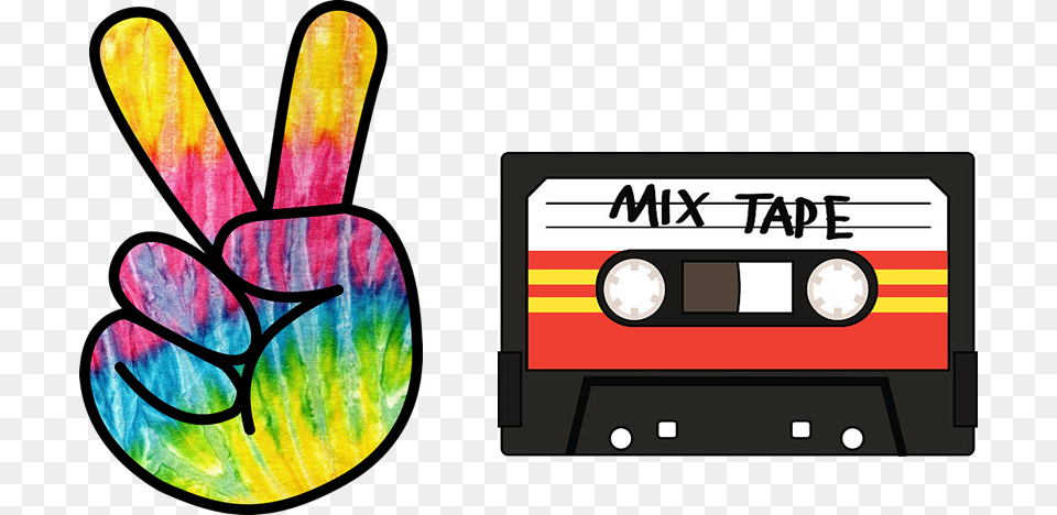 Popular Tie Dye Peace Sign, Cassette, Accessories, Glasses, Scoreboard Png