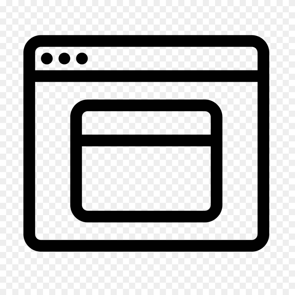 Popup Window Icon, Gray Free Transparent Png