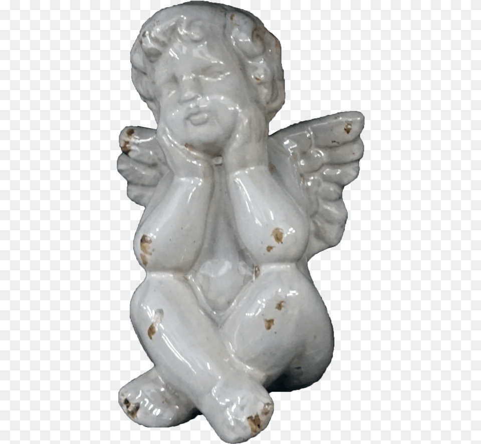 Porcelain Angel, Figurine, Baby, Face, Head Free Png