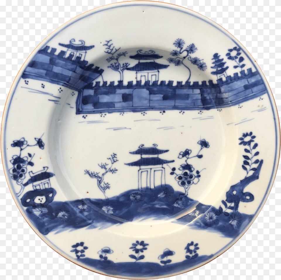 Porcelain Kangxi China Great Wall Of China Porcelain, Art, Food, Meal, Plate Free Transparent Png