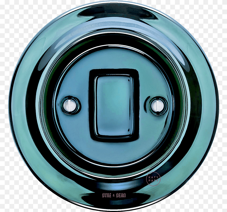 Porcelain Wall Switch Dark Blue Fat Button, Photography, Electrical Device Png Image