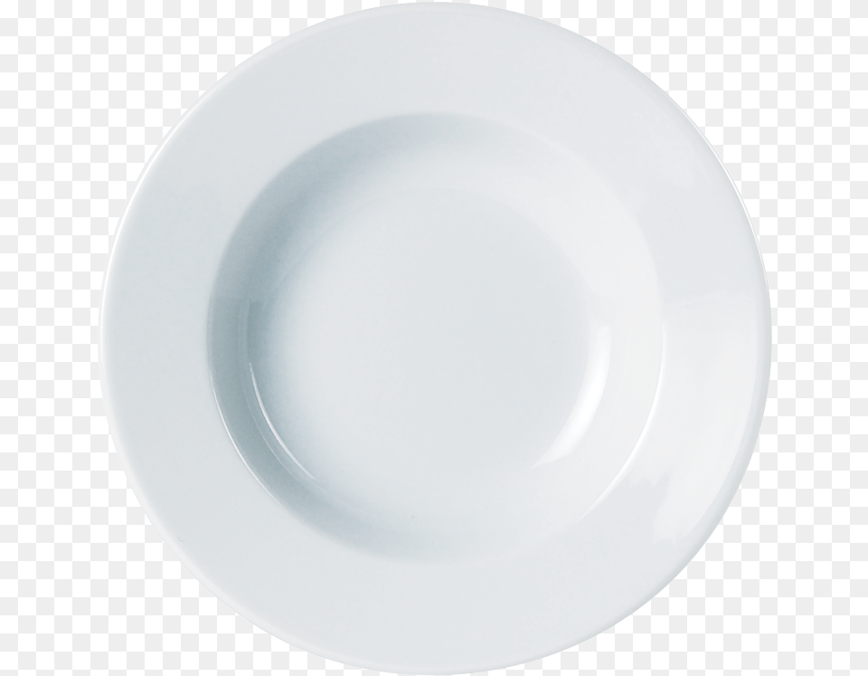 Porcelite Pastasoup Platebowl 9in White Dinner Plate With Black Background, Art, Food, Meal, Porcelain Free Png Download