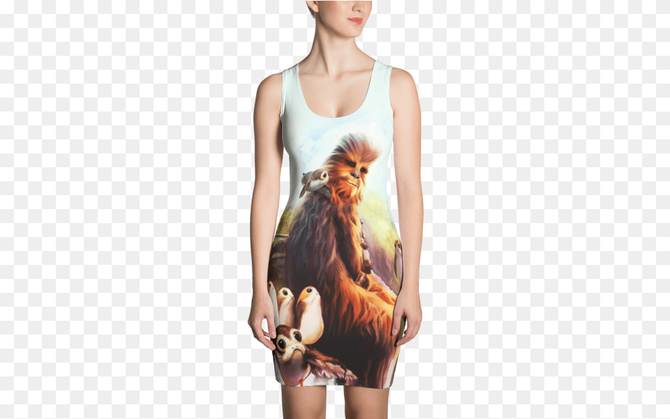 Porgs Amp Wookie Poster Star Wars Episode Viii The Last Jedi Wookiee, Clothing, Tank Top, Adult, Female Free Png