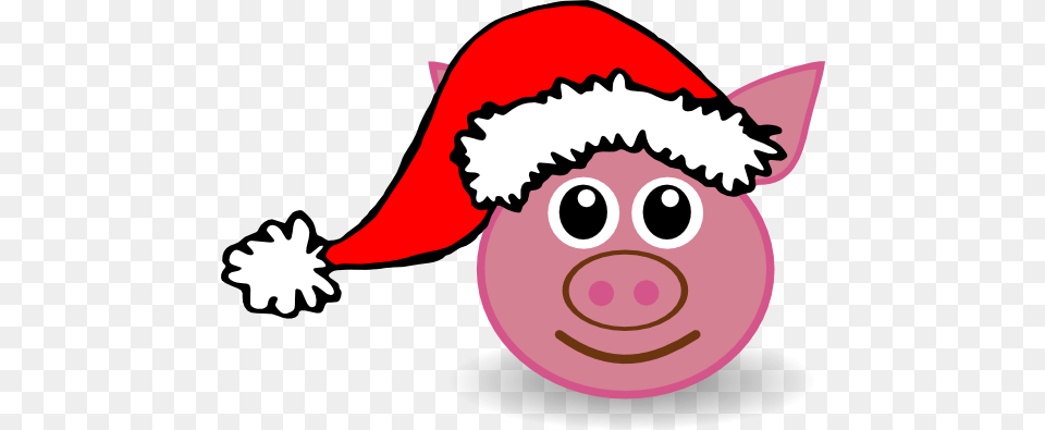 Pork Clipart Christmas Pig, Face, Head, Person, Animal Free Png