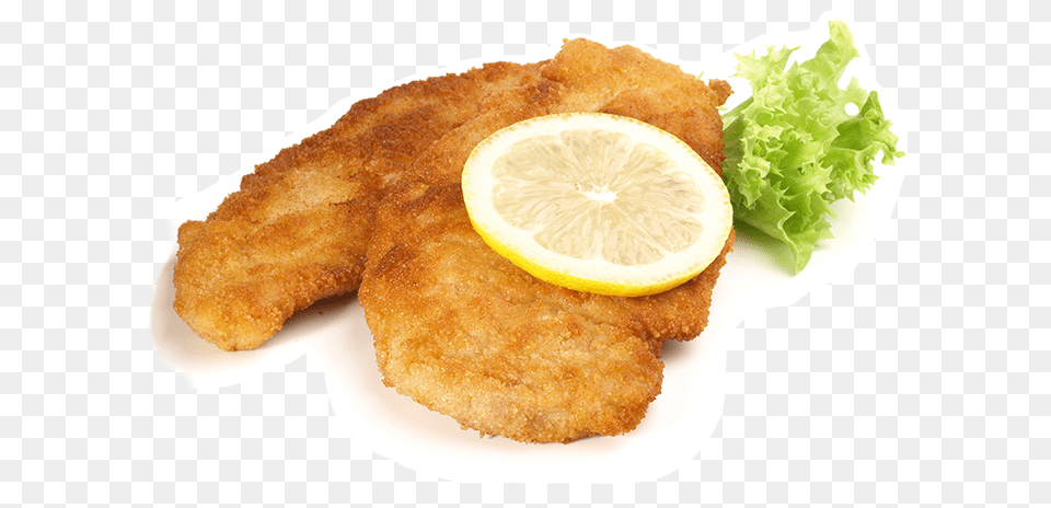 Pork Loin Schnitzel Schnitzel On White Background, Citrus Fruit, Food, Fruit, Lemon Free Png