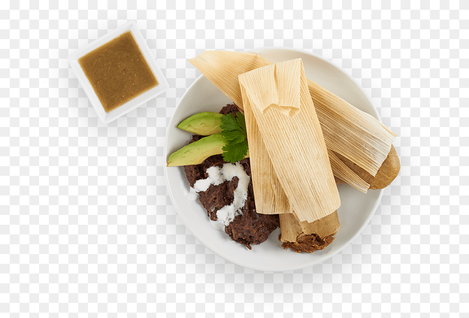 Pork Rojo Tamale Ice Cream, Food, Food Presentation, Plate, Lunch Free Png Download